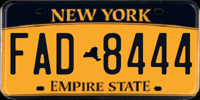NY license plate FAD8444