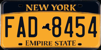 NY license plate FAD8454