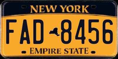 NY license plate FAD8456