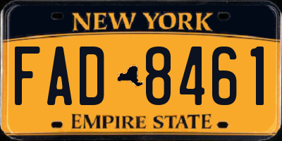 NY license plate FAD8461