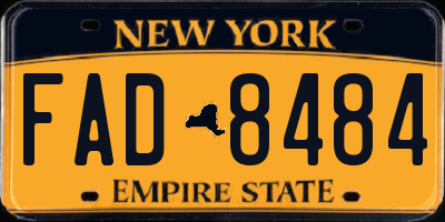 NY license plate FAD8484