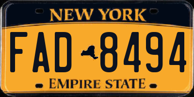 NY license plate FAD8494