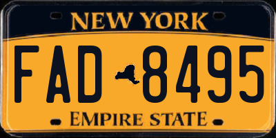NY license plate FAD8495