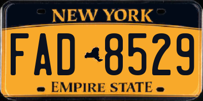 NY license plate FAD8529