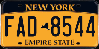 NY license plate FAD8544