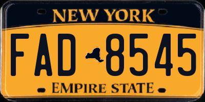 NY license plate FAD8545