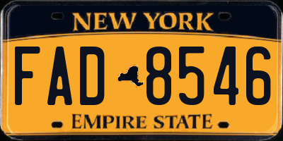 NY license plate FAD8546