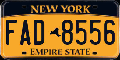 NY license plate FAD8556
