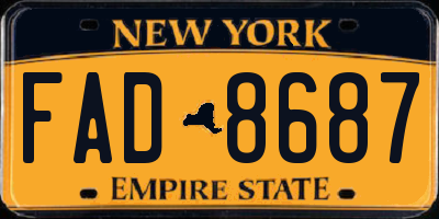 NY license plate FAD8687