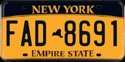 NY license plate FAD8691