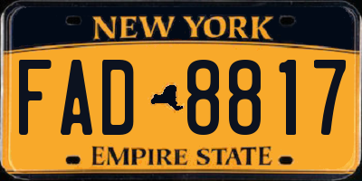 NY license plate FAD8817
