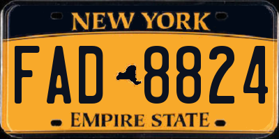 NY license plate FAD8824