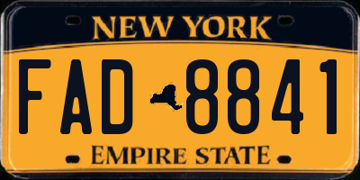 NY license plate FAD8841