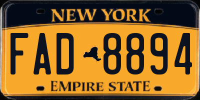 NY license plate FAD8894