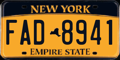 NY license plate FAD8941