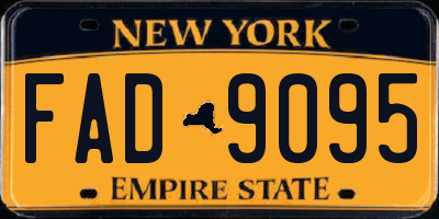 NY license plate FAD9095