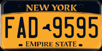 NY license plate FAD9595