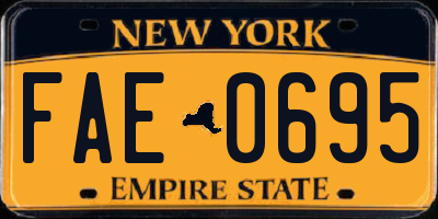 NY license plate FAE0695