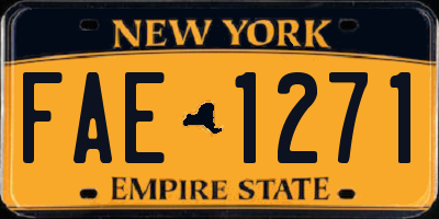 NY license plate FAE1271