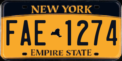 NY license plate FAE1274