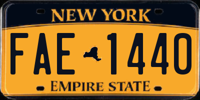 NY license plate FAE1440