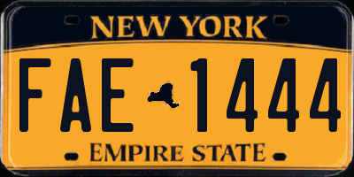 NY license plate FAE1444