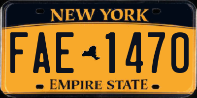 NY license plate FAE1470