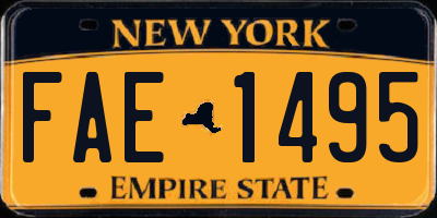 NY license plate FAE1495