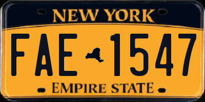 NY license plate FAE1547