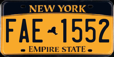 NY license plate FAE1552