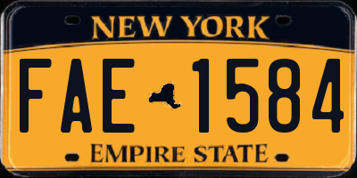 NY license plate FAE1584