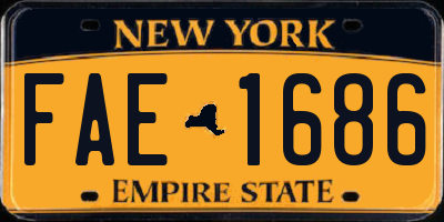 NY license plate FAE1686