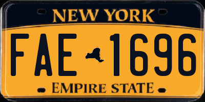 NY license plate FAE1696