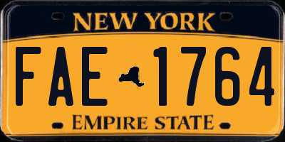 NY license plate FAE1764
