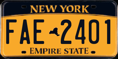 NY license plate FAE2401