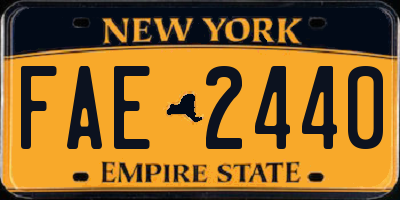 NY license plate FAE2440