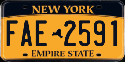 NY license plate FAE2591