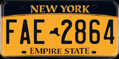 NY license plate FAE2864