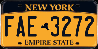 NY license plate FAE3272