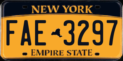 NY license plate FAE3297