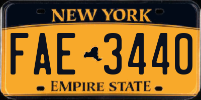 NY license plate FAE3440