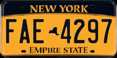 NY license plate FAE4297