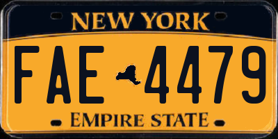 NY license plate FAE4479