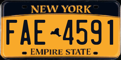 NY license plate FAE4591