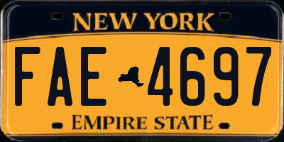 NY license plate FAE4697