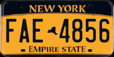 NY license plate FAE4856