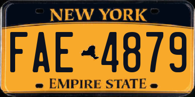 NY license plate FAE4879