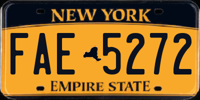 NY license plate FAE5272