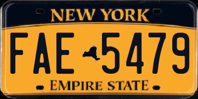 NY license plate FAE5479