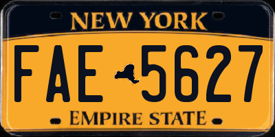 NY license plate FAE5627